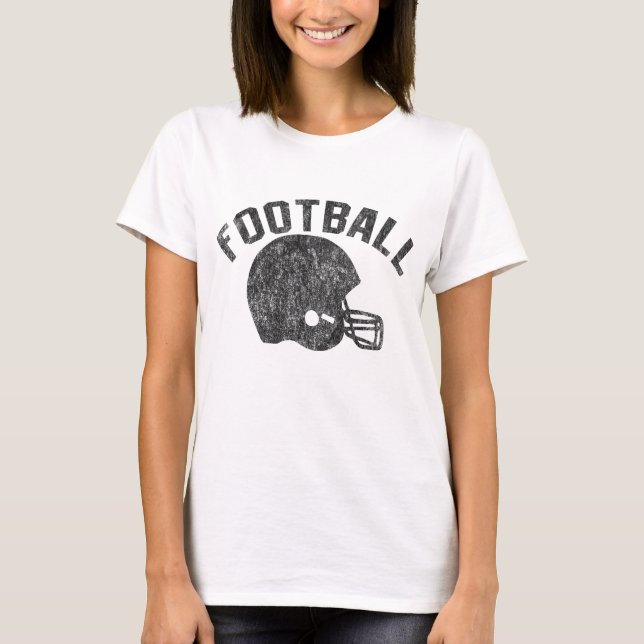 Fußball mit Helm T-Shirt (Vorderseite)