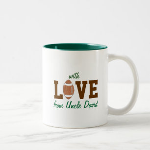 Fußball "mit Liebe" Geschenktasse Zweifarbige Tasse