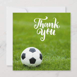 Fußball mit Wort Danke