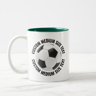 Fußball & Mittelgroßer Text HUNTER GRÜN 11oz Custo Zweifarbige Tasse