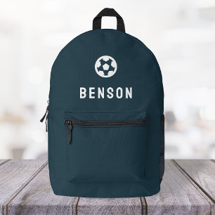 Fußball Modern Minimal Navy Blue Football Bedruckter Rucksack
