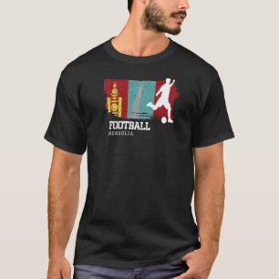 Fußball Mongolische Flaggenfußballmannschaft Fußba T-Shirt