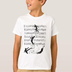 Fußball Musik Footbyll Sport Note Notenschlüssel M T-Shirt