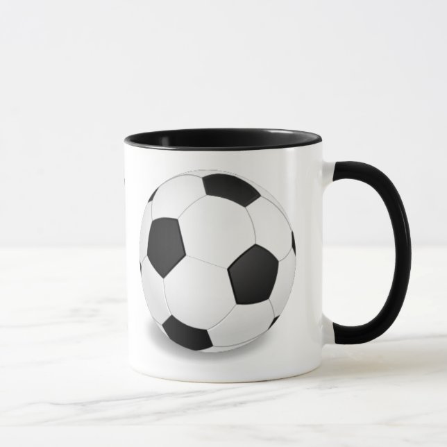 Fußball-Muster Kaffeemaschine Tasse (Rechts)