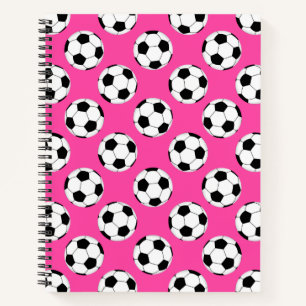 Fußball-Muster Rosa Notizbuch