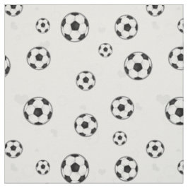 Fußball-Muster Schwarzweiss Stoff