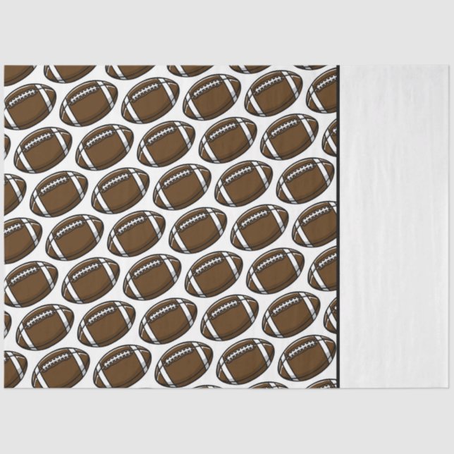 Fußball Muster White Sports Player Team Spielfan Seidenpapier (Vorderseite)