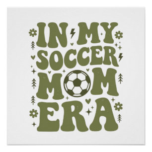 Fußball-Mutter-Ära Vintage-Sport-Mutter-Shirt-Desi Poster