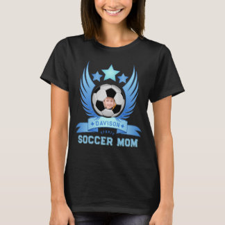 Fußball-Mutter Blau Super Star Flügel Benutzerdefi T-Shirt