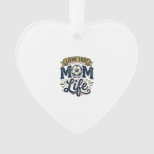 Fußball-Mutter-Leben Vintage-Gravur-Shirt-Design_1 Ornament