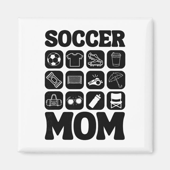 Fußball-Mutter-Symbole Fußball Essential _2  Magnet (Vorne)