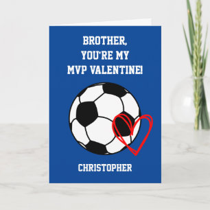 Fußball MVP Valentinstag Bruderkarte Karte