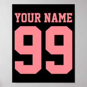 Fußball Name Nummer Junge Mädchen Personalisiert Poster