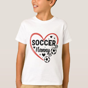 Fußball-Nanny Herz Fußball-Spieler-Nanny  T-Shirt