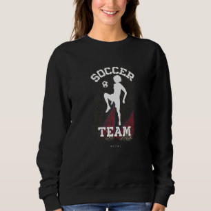 Fußball - Nepal Flag Football Womens Soccer Girls Sweatshirt
