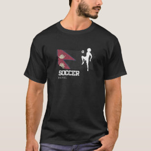 Fußball - Nepal Flag Football Womens Soccer Girls T-Shirt
