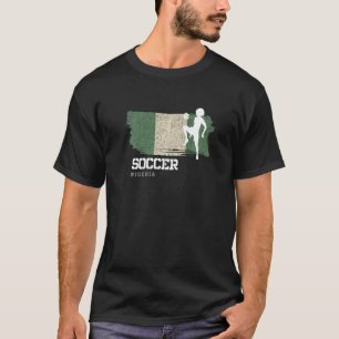 Fußball Nigeria Flag Football Frauenfußball Mädche T-Shirt