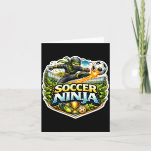 Fußball Ninja Lustiger Fußballspieler Liebhaber Wi Karte