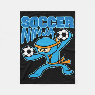 Fußball Ninja Spieler Süße Fußball Liebhaber Lusti Fleecedecke