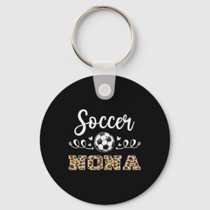 Fußball Nona Lustiger Fußballspieler Nona Leopard Schlüsselanhänger