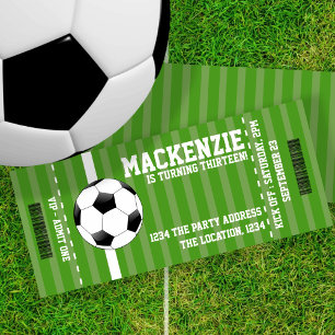 Fußball-Novelty-Ticket Personalisiert Einladung