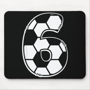 Fußball Nummer 6 Kinder Geburtstag Fußball Mathema Mousepad