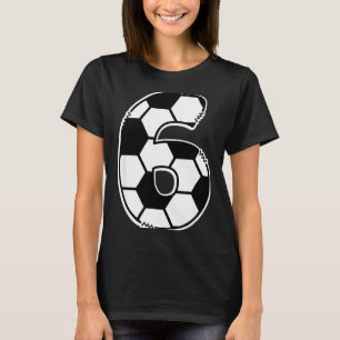 Fußball Nummer 6 Kinder Geburtstag Fußball Mathema T-Shirt