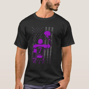 Fußball Nummer 7 Lila Fußballspielerflagge mit T-Shirt