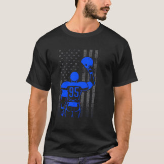 Fußball Nummer 95 Blaue Fußballspielerflagge mit T-Shirt