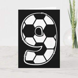 Fußball Nummer 9 Kinder Geburtstag Fußball Mathe T Karte
