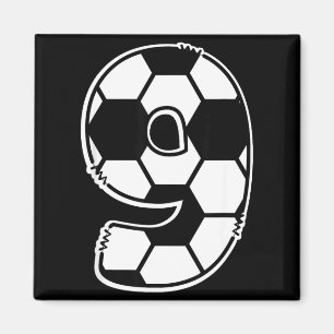 Fußball Nummer 9 Kinder Geburtstag Fußball Mathe T Magnet