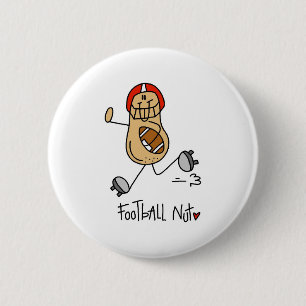 Fußball-Nuss-T-Shirts und Geschenke Button