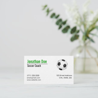 Fußball- oder European Football Coach Business Car Visitenkarte