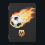 Fußball- oder Fußball-Monogramm iPad Mini Hülle<br><div class="desc">Fußball- oder Fußball-Handy-Fall individuell mit Ihren Initialen. Die auf diesem Artikel verwendeten Bilder sind lizenziert © Graphics Factory.com</div>