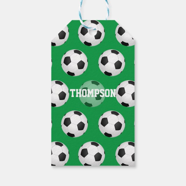 Fußball oder Fußball-Party Geschenkanhänger (Rückseite)