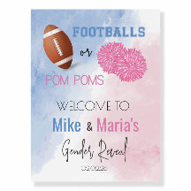 Fußball oder Pom Poms Geschlecht offenbaren Willko