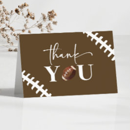 Fußball Oh Boy Brown White Baby Dusche Dankeskarte