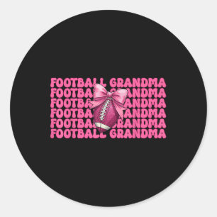 Fußball-Oma American Football Nana Coquette B Runder Aufkleber