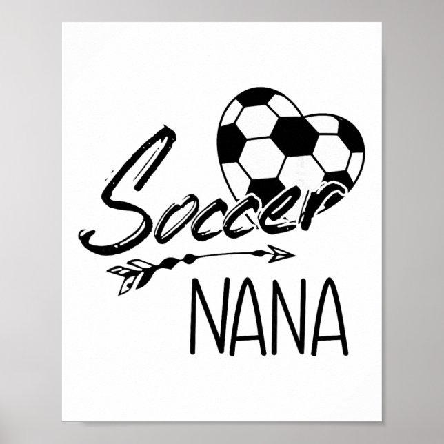 Fußball-Oma Damen Oma-Geschenk  Poster (Vorne)