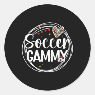 Fußball Oma Gammy Gammy eines Fußballspielers Gamm Runder Aufkleber