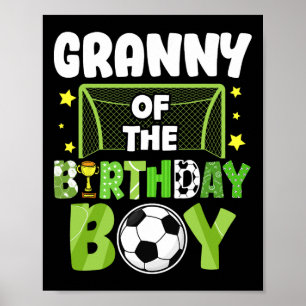 Fußball Oma Geburtstag Junge Party Fußball Familie Poster