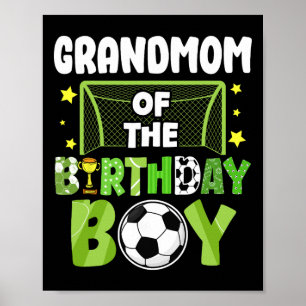Fußball-Oma Geburtstagsjunge Party Fußball-Familie Poster