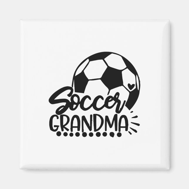 Fußball Oma Großmutter Großmama Us Footbyll G Magnet (Vorne)
