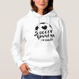 Fußball-Oma-Herz-Ball Personalisierter Name Nummer Hoodie