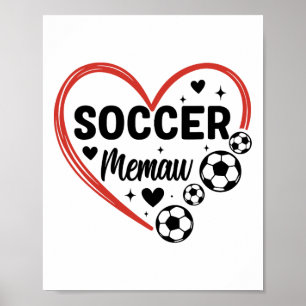 Fußball Oma Herz Fußballspieler Oma Poster