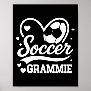 Fußball-Oma Herz Liebe Fußballspieler Poster