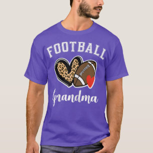 Fußball-Oma Leopard Herz Großmutter T-Shirt