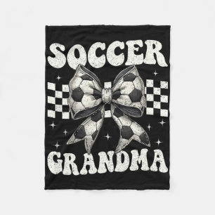 Fußball Oma Lustige Kokette Schleife Fußball Oma Fleecedecke