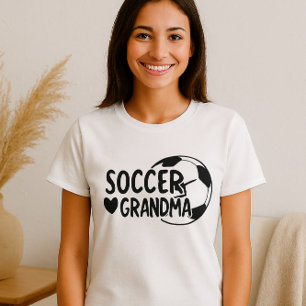 Fußball-Oma-Shirt - Niedliches Herz- und Balldesig T-Shirt