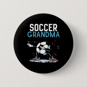 Fußball-Oma-Spiel Fußll-Match-Spieler Großmutter Button